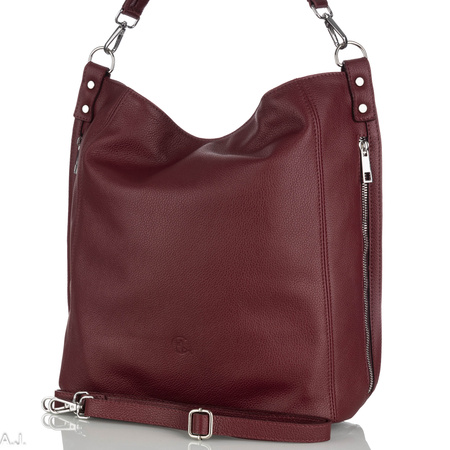 Torba męska skórzana Canaletto T-940 bordo