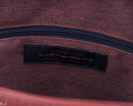 Torba męska skórzana Canaletto T-940 bordo