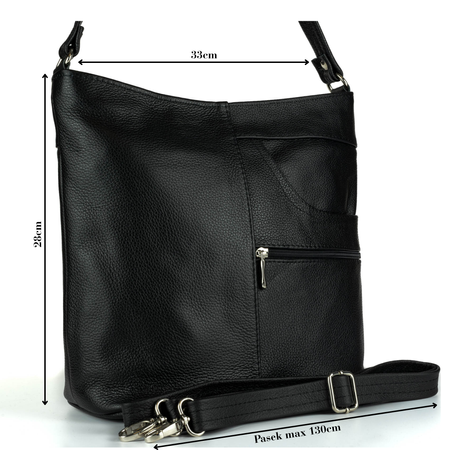 Torebka damska skórzana T-JDA czarna