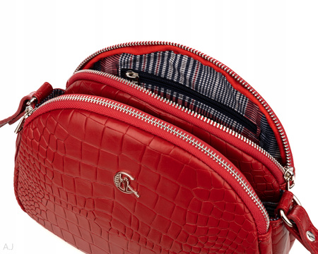 Torebka damska skórzana Canaletto T-810 czerwona