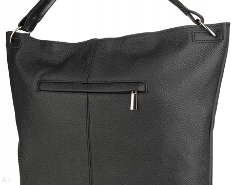 Worek damski skórzany T-PA czarny