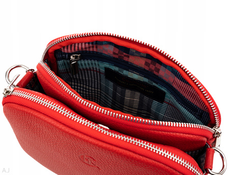 Torebka damska skórzana Canaletto T-835 czerwony