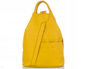 Plecak damski skórzany PL-LED żółty