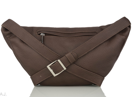 Saszetka damska skórzana S-PA L brąz