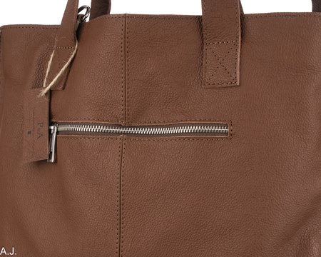 Torebka damska skórzana T-NAT brąz