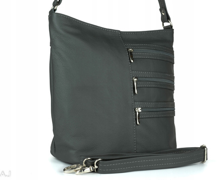 Torebka damska skórzana T-JD3Z szara