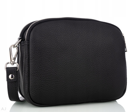 Torebka damska skórzana T-835 czarna