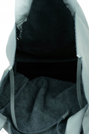 Worek damski skórzany T-EFE+ błękit