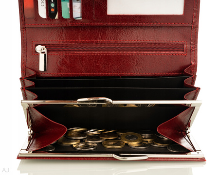 Portfel damski skórzany GB P-32 bordo