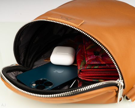 Torebka damska skórzana T-BAL camel