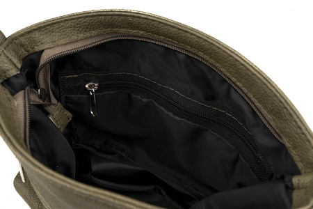 Torebka damska skórzana T-ZOWA ciemna zieleń