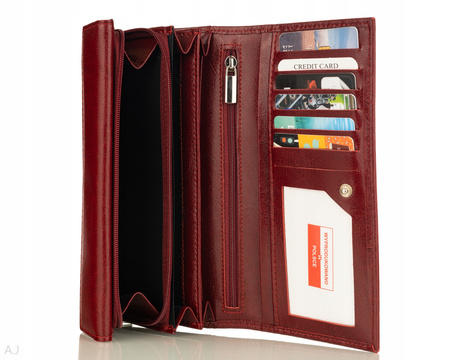 Portfel damski skórzany GB P-83 bordowy