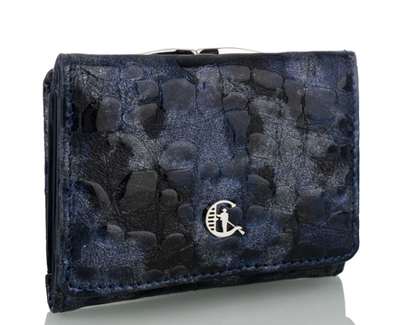 Portfel damski skórzany Canaletto P-2000 granatowy