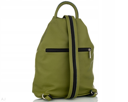Plecak damski skórzany PL-LED zieleń