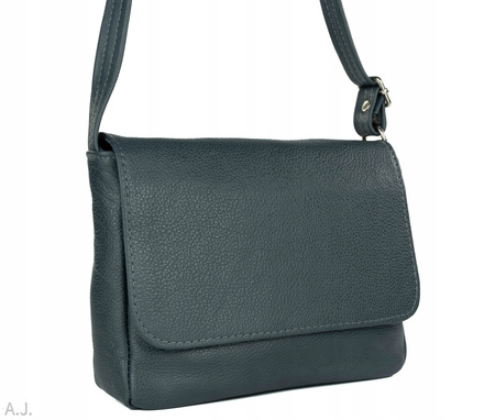 Torebka damska skórzana z klapką T-IW granat