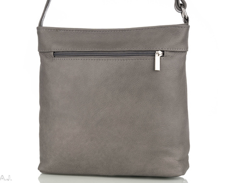 Torebka damska skórzana T-ZP jasny szary