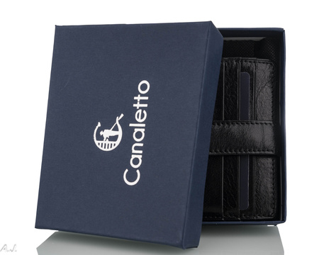 Portfel skórzany damski P-1042 czarny