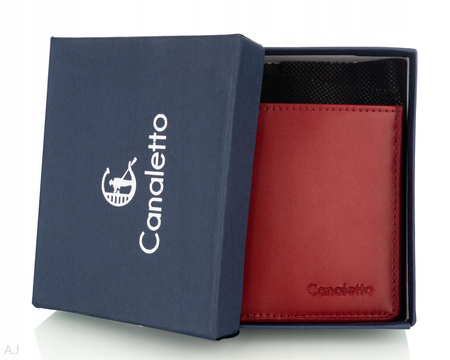 Portfelik damski skórzany Canaletto P-1031 czerwony
