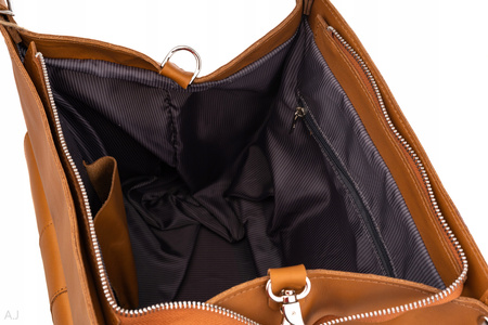 Torebka damska skórzana T-WEN camel