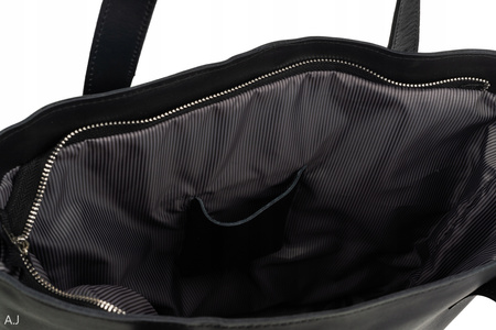 Torebka damska skórzana T-PRA czarna