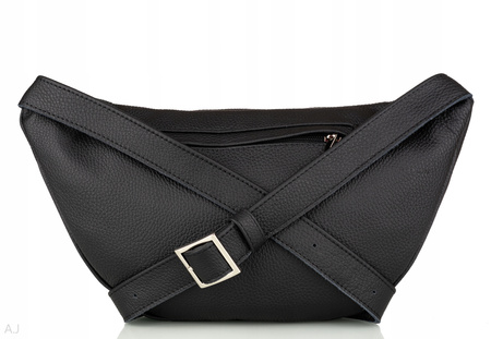 Saszetka damska skórzana S-PA L czarny