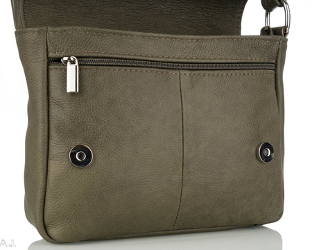 Torebka damska skórzana T-IW ciemna zieleń