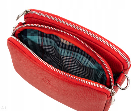 Torebka damska skórzana Canaletto T-835 czerwony