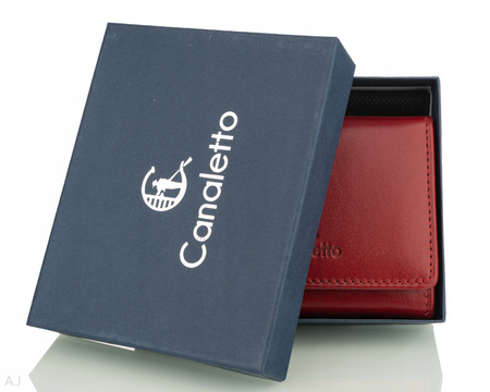 Portfel damski skórzany Canaletto P-2000 czerwony