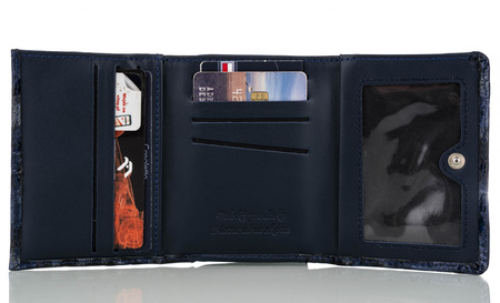 Portfel damski skórzany Canaletto P-2000 granatowy