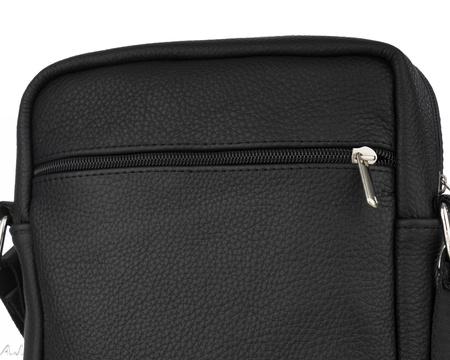 Listonoszka męska skórzana T-SEBBIS czarna