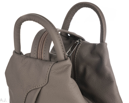 Plecak damski skórzany PL-LED szary