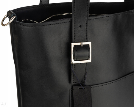 Torebka damska skórzana T-PRA czarna