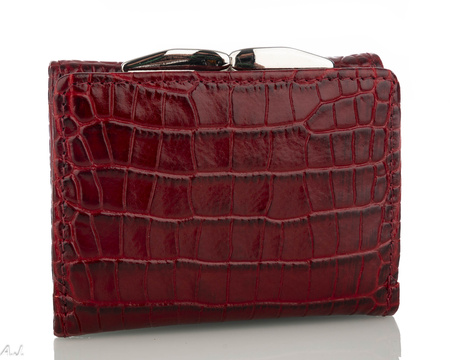 Portfel damski skórzany Canaletto P-2000 kroko czerwony