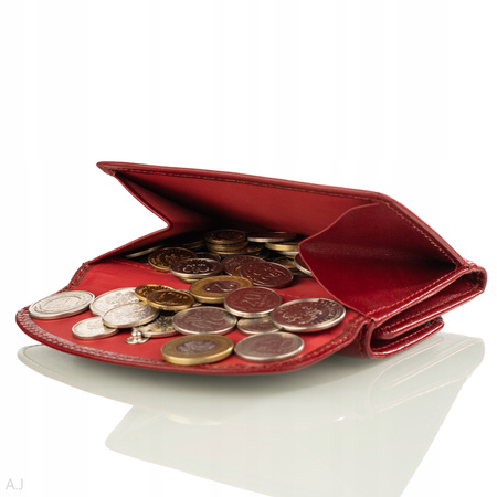 Portfel damski skórzany Canaletto P-1201 czerwony