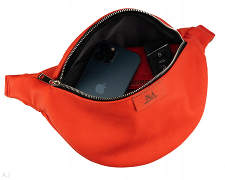 Saszetka damska skórzana S-PA koral