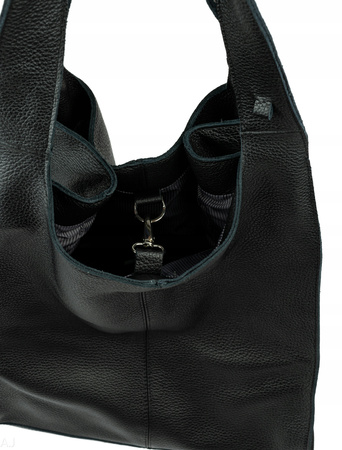 Worek damski skórzany T-EFE czarny