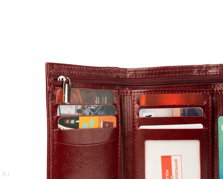 Portfel damski skórzany GB P-42 bordowy