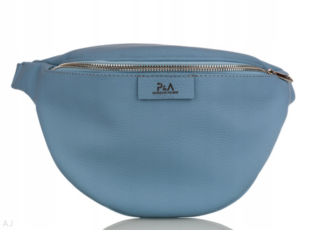 Saszetka damska skórzana S-PA błękitna