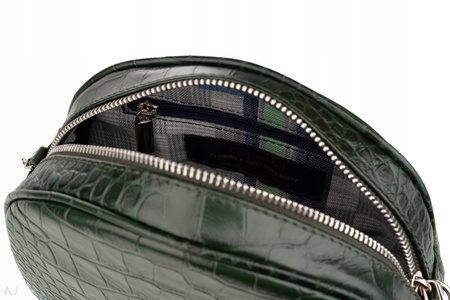 Torebka damska skórzana Canaletto T-740 Zielony krokodyl