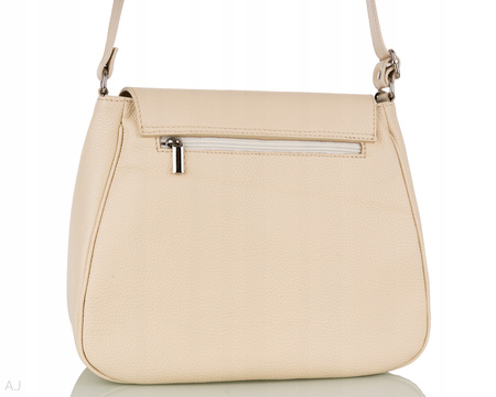 Torebka damska skórzana z klapką Canaletto T-752 beż