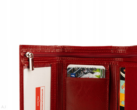 Portfel damski skórzany GB P-26 czerwony