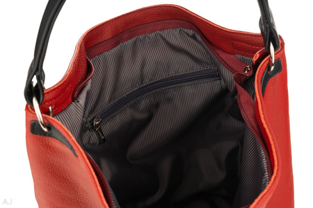 Worek damski skórzany T-PA czerwony