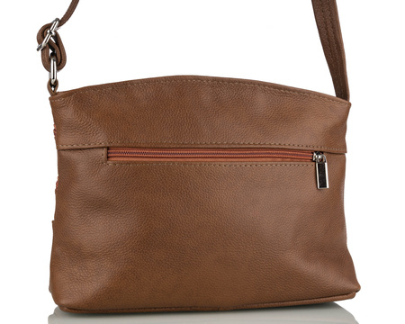 Torebka damska skórzana T-ZOWA jasny brąz