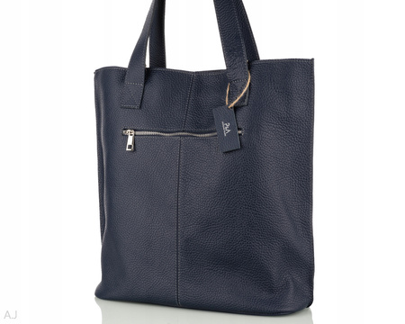 Torebka damska skórzana T-NAT granatowy