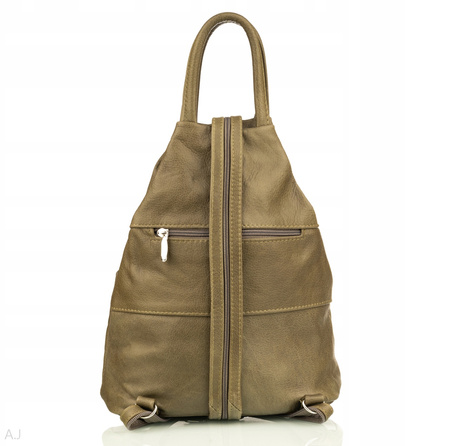 Plecak damski skórzany PL-JOA ciemna zieleń