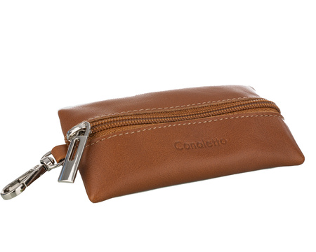 Etui na klucze skórzane P-501 jasny brąz