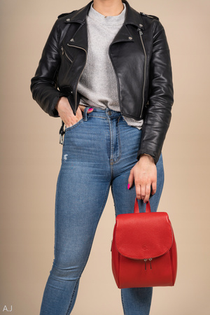 Plecak damski skórzany Canaletto PL-455 niebieski