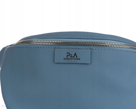 Saszetka damska skórzana S-PA błękitna