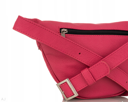 Saszetka damska skórzana S-PA fuksja