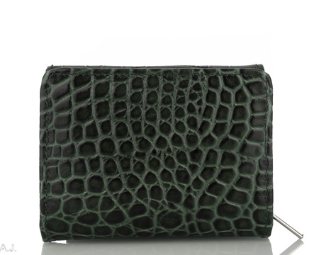 Portfel damski skórzany Canaletto P-2003 zielony kroko